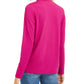 Eileen Fisher Women's Solid Long Sleeve Mock Top Pink Size X-Large