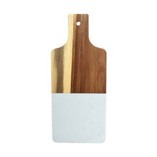 Creative Gifts International - Marble and Acacia Wood Handled Board