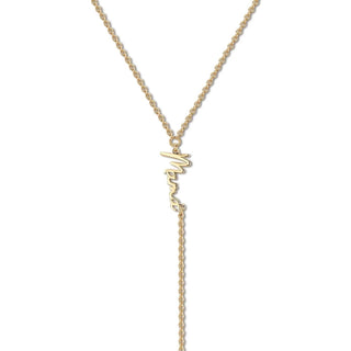 Eklexic - Women's Dainty Script Mama Lariat Necklace