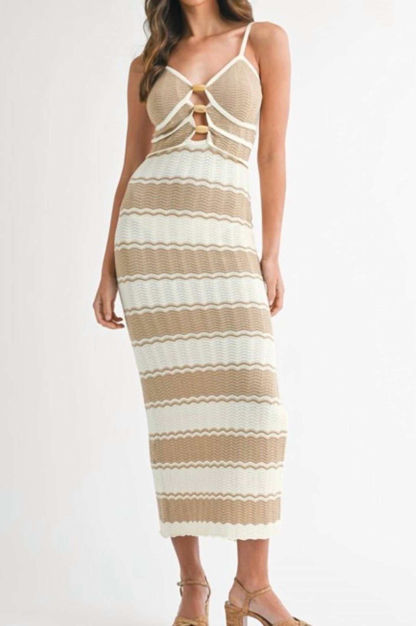 Mable - Striped Midi Dress