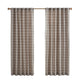 Plaid Rod Pocket and Back Tab Curtain Panel with Fleece Lining