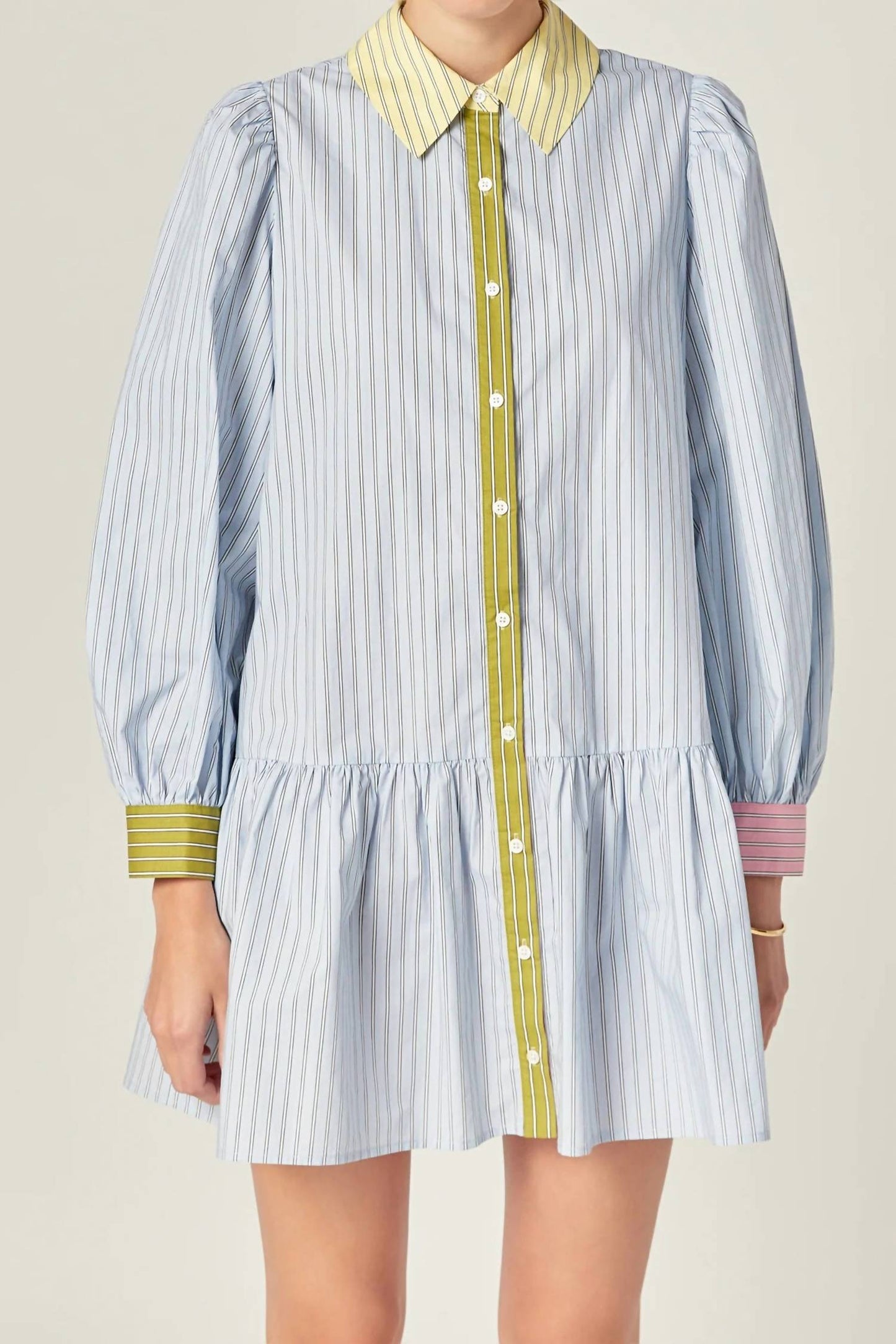 2.7 August Apparel - Color Block Stripe Dress