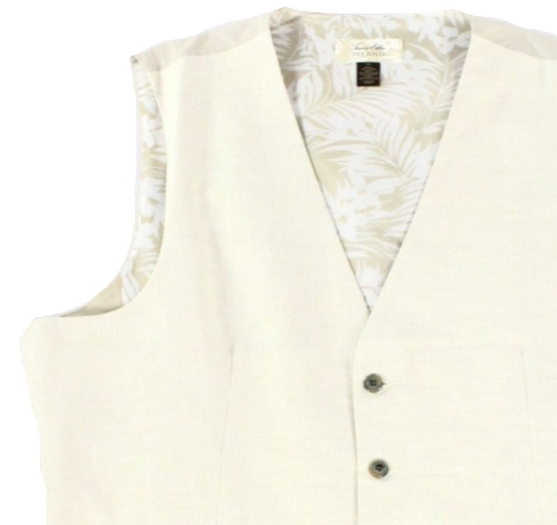 Tasso Elba Men's Textured Vest Brown Size Large