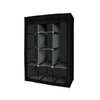 Portable Free Standing Closet with 8 Storage Shelves, 2 Hanging Rod & 4 Pockets