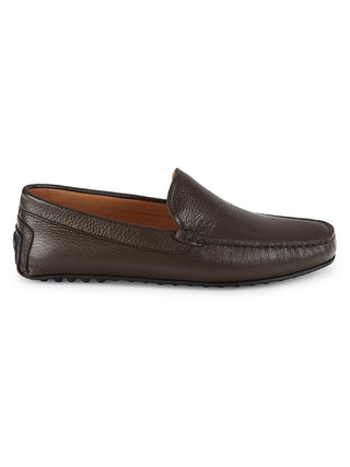 BOSS Men's Grady Leather Driving Shoes - Dark Brown