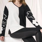 Angel - Color block v neck Sweater
