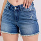 Judy Blue - High Waist V Front W/ Shield Pockets Denim Short