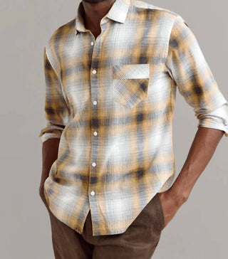 Billy Reid - Melange Shadow Plaid John T Shirt