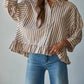 By Together - Woven Cotton Striped Button-Down Shirt