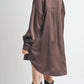 Sage The Label - Collared Oversized Shirt Dress