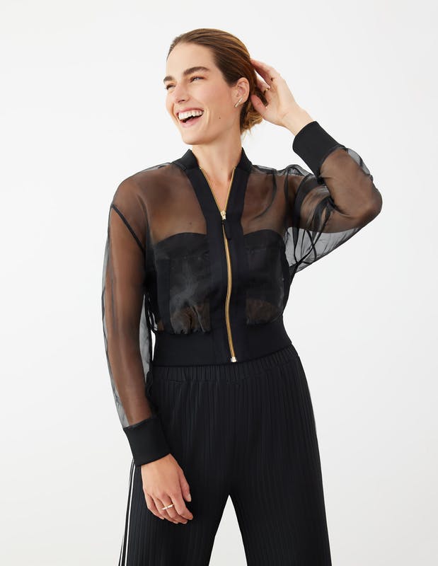 Sheer Bomber Jacket