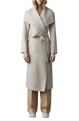Mackage Women's Cream Wool Wrap Coat Size X-Small