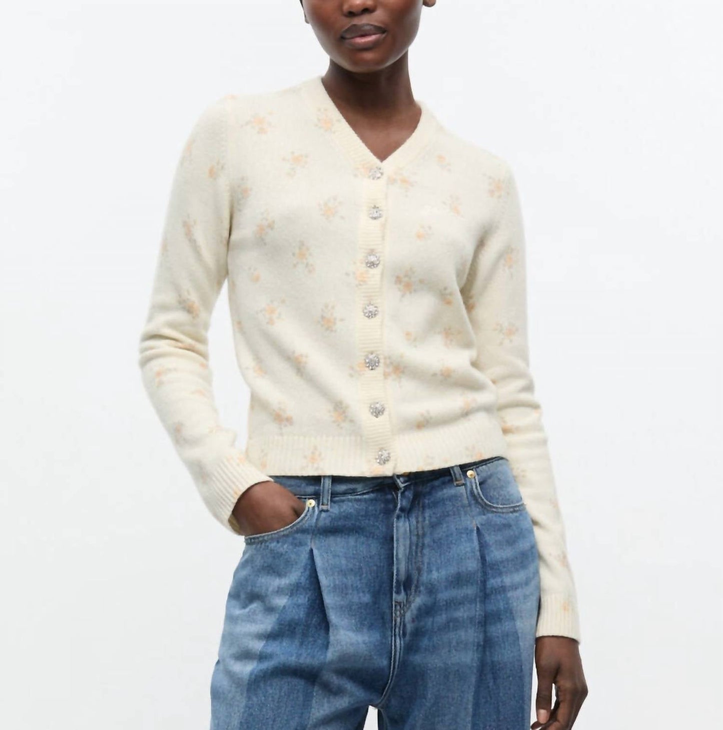 Ganni - Women's Printed Mix Cardigan