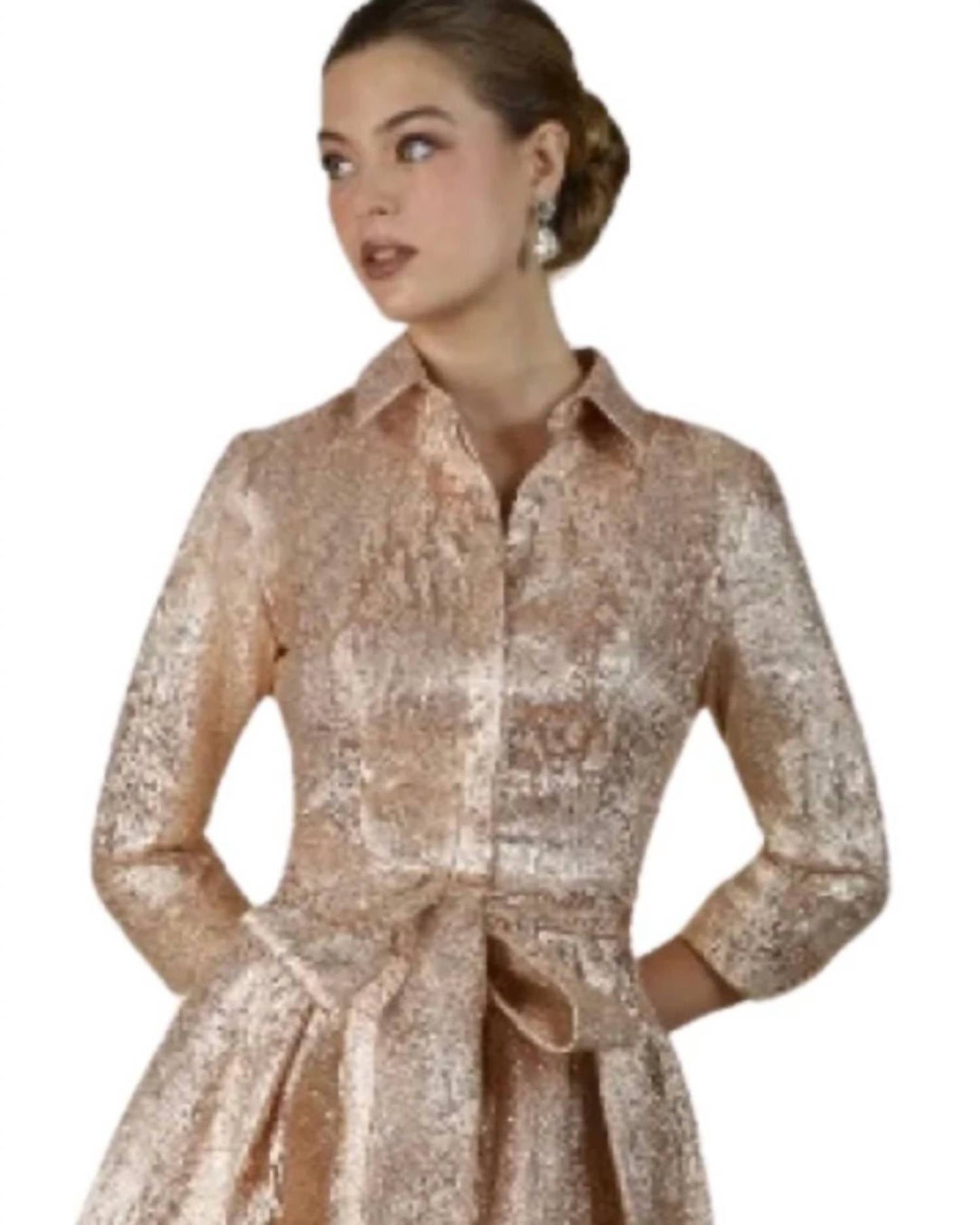 Janique - Shirt Collar Gown
