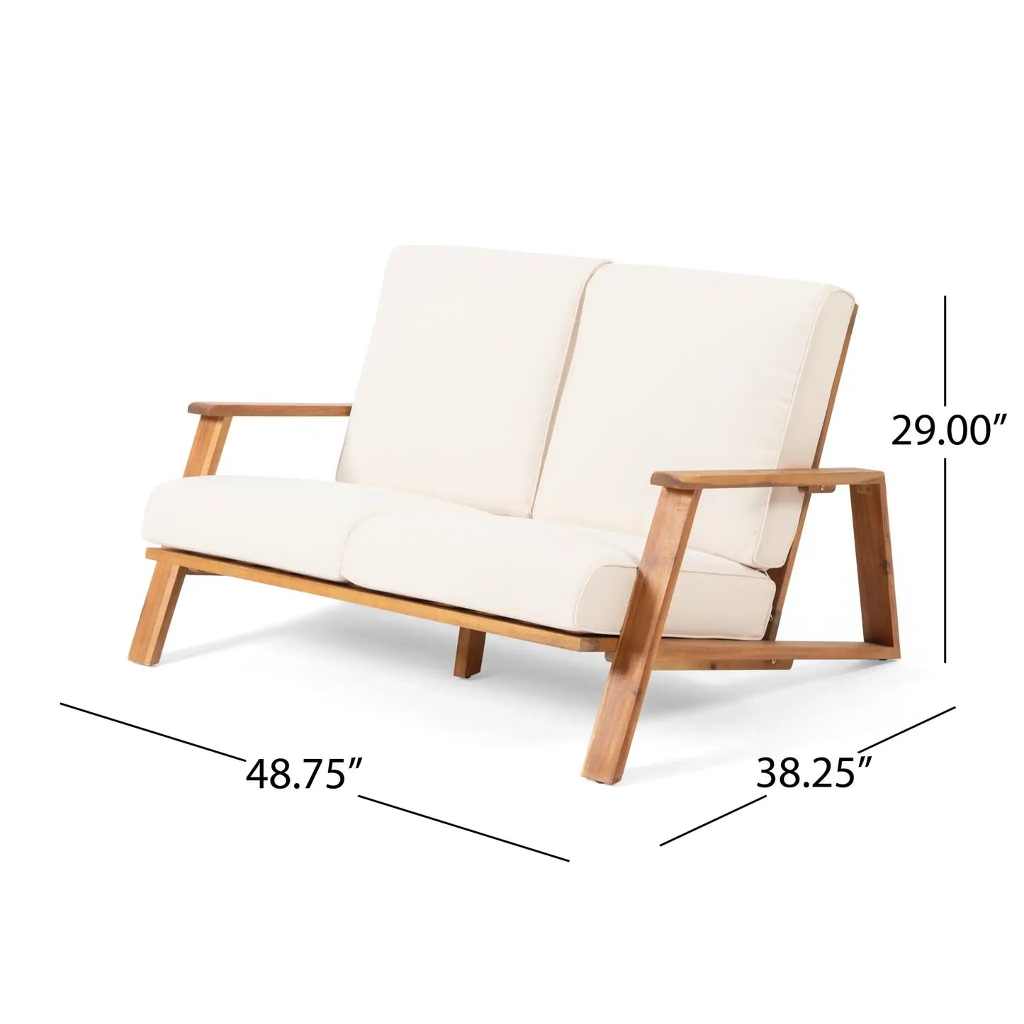 Paloma Contemporary Loveseat and Coffee Table Set