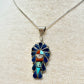 Al Zuni Global Jewelry - Women's Mother Of Pearl Pendant On Sterling Silver Chain Necklace