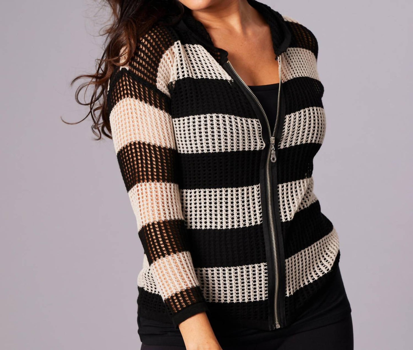 Angel Apparel - Crochet Zip Hoodie