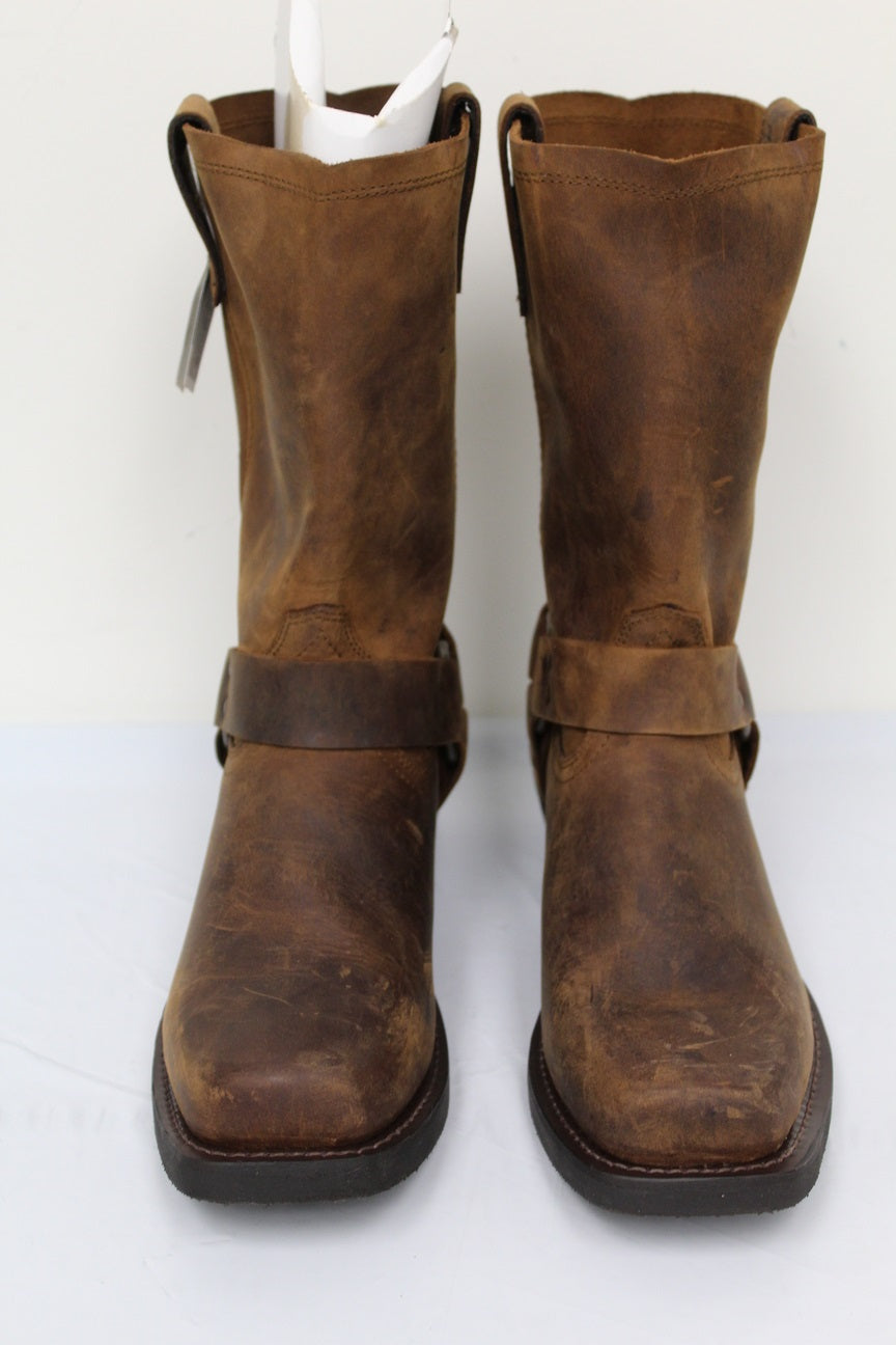 Dean Men's Genuine Leather Harness Boot Men's Shoes Brown Size 10