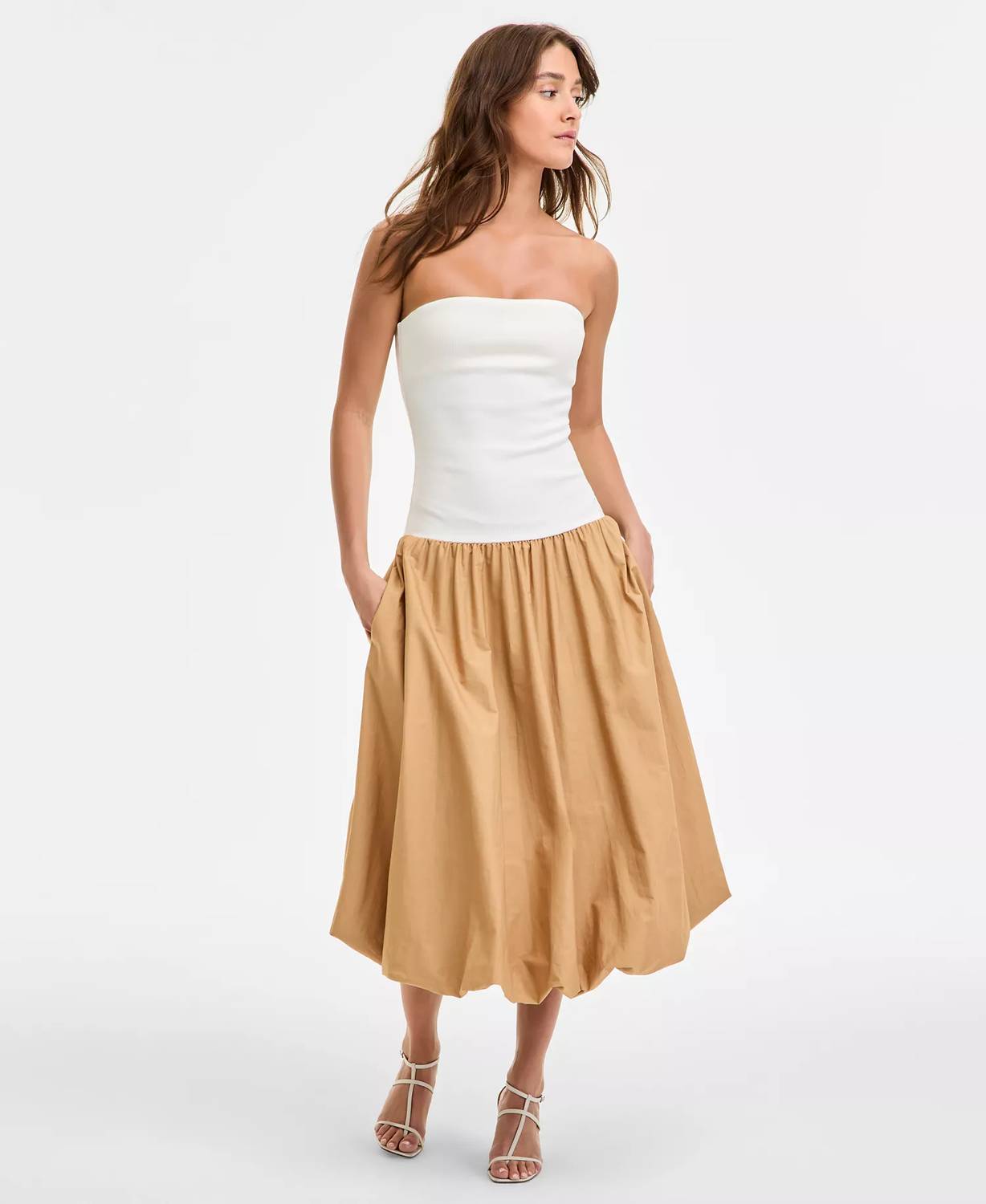 Steve Madden - Oliver Mixed-media Bubble-hem Dress