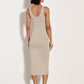 Enza Costa - SILK RIB TANK MIDI DRESS