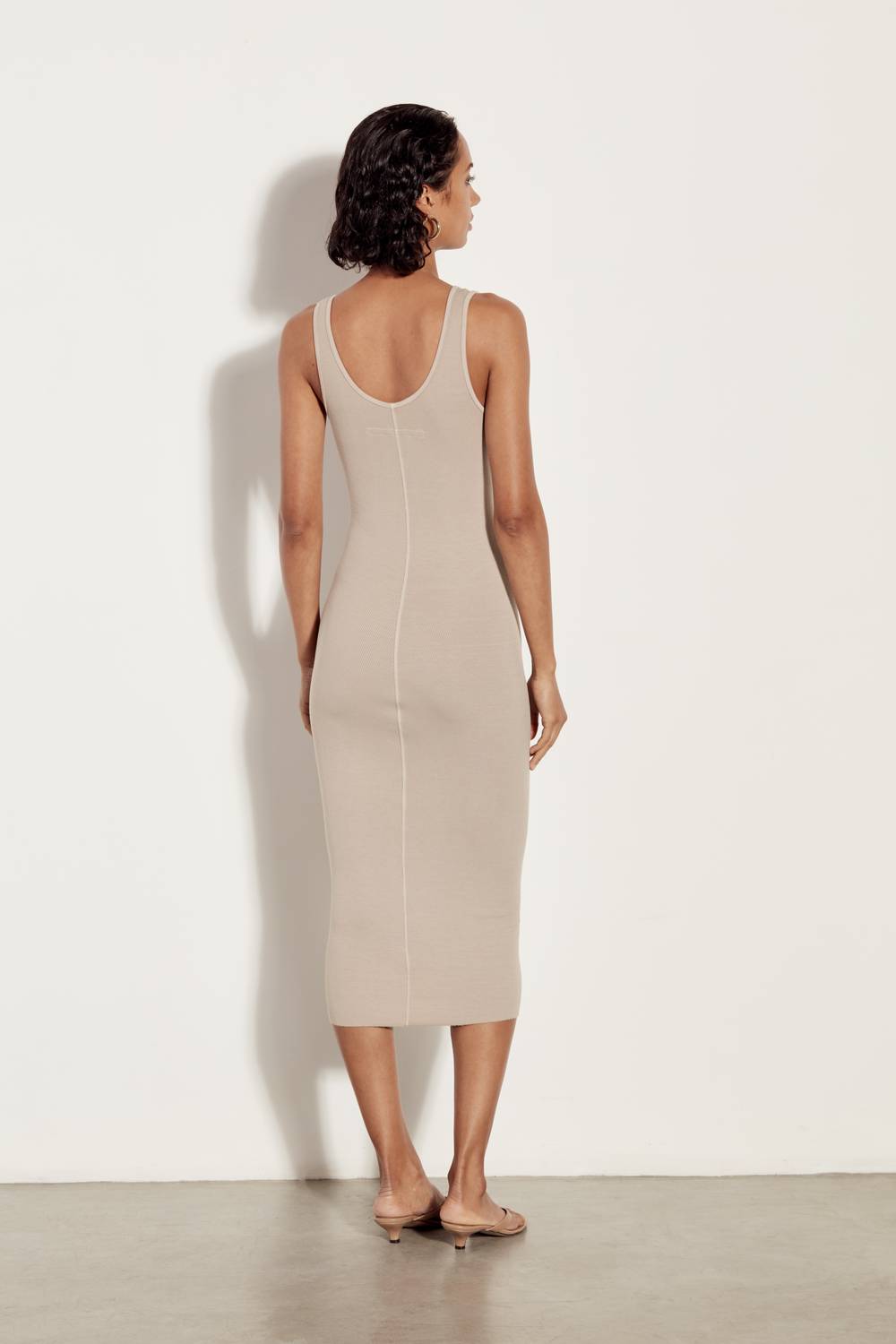 Enza Costa - SILK RIB TANK MIDI DRESS