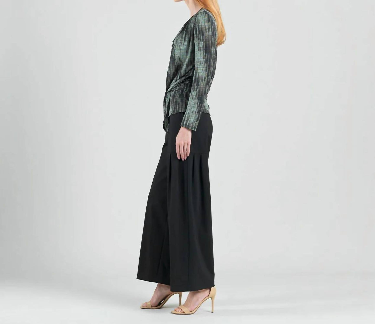 Clara Sunwoo - Crinkle Pleat Knit 2pc Cardigan And Cowl Tank Twinset