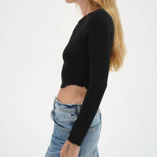 Lna - Arya Ribbed Long Sleeve Top