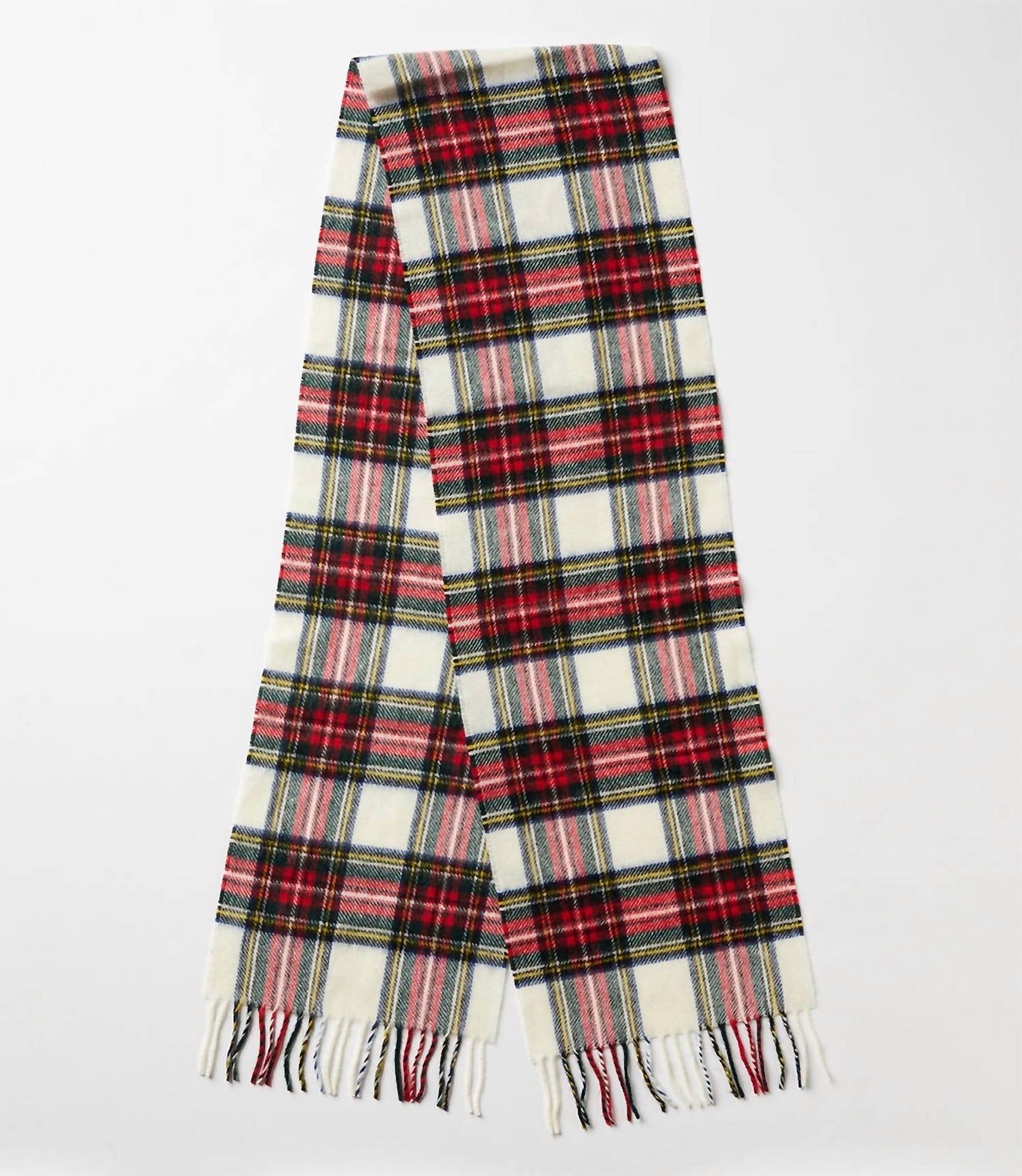 Prince Of Scots - Merino Wool Fringed Plaid Scarf