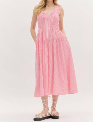 Entro - Striped Zipper Dress