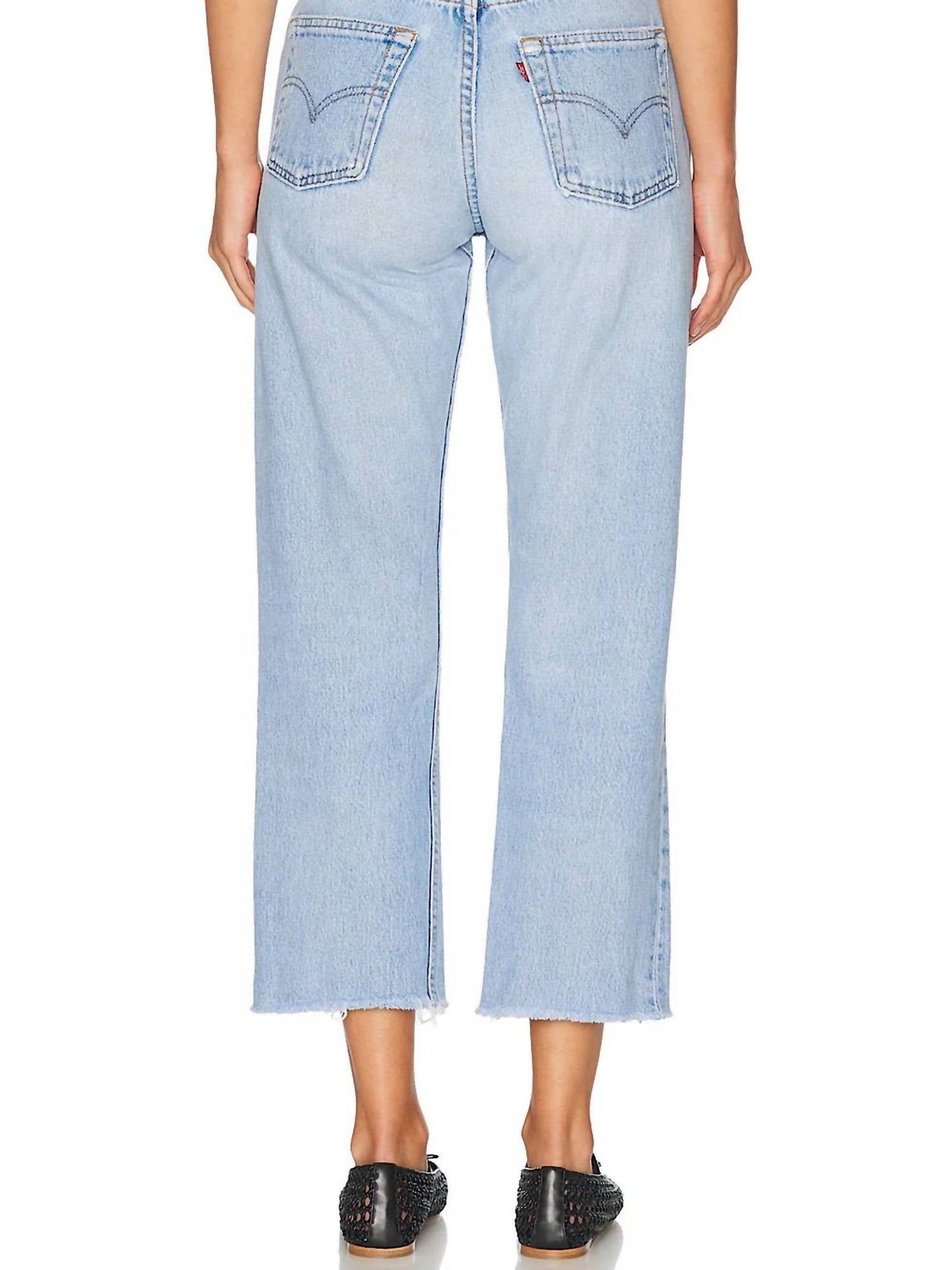 Aligrace - Relaxed Undone Hem Straight Jean