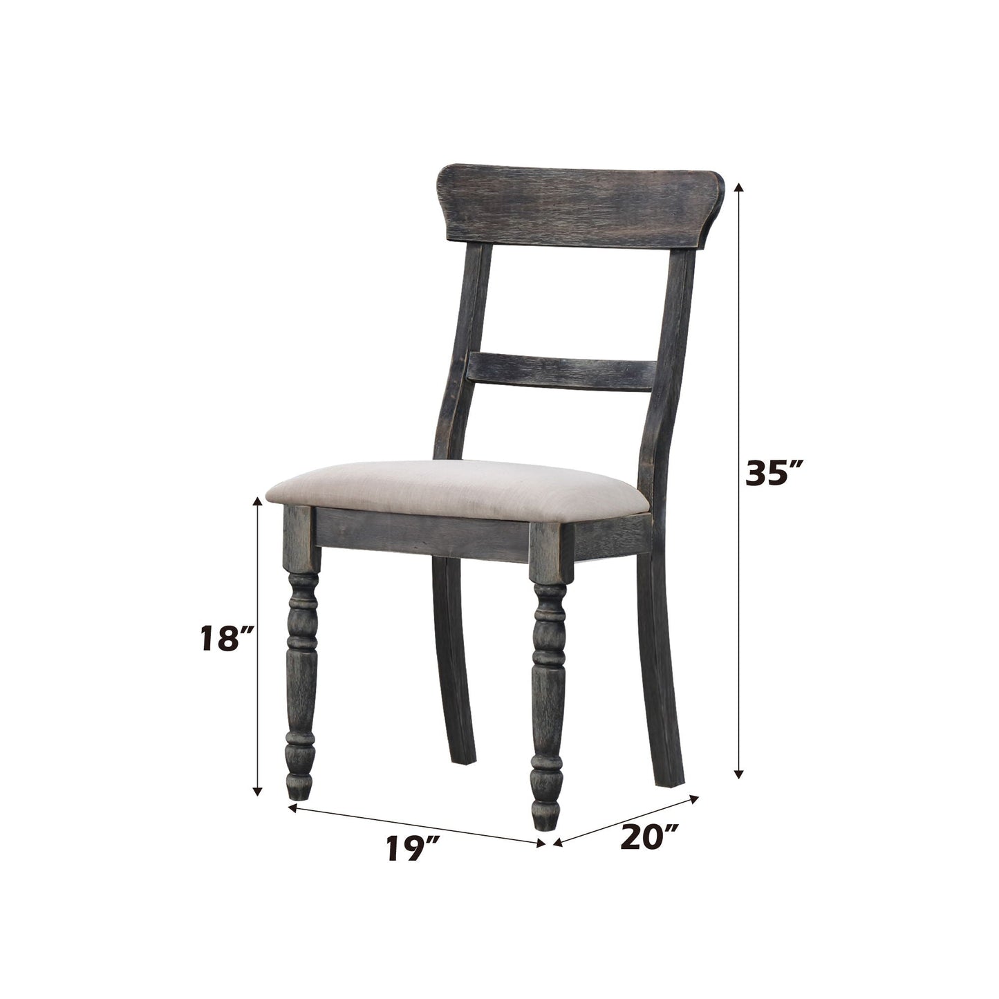 Leventis Linen Weathered Side Chair (Set of 2) - Light Brown