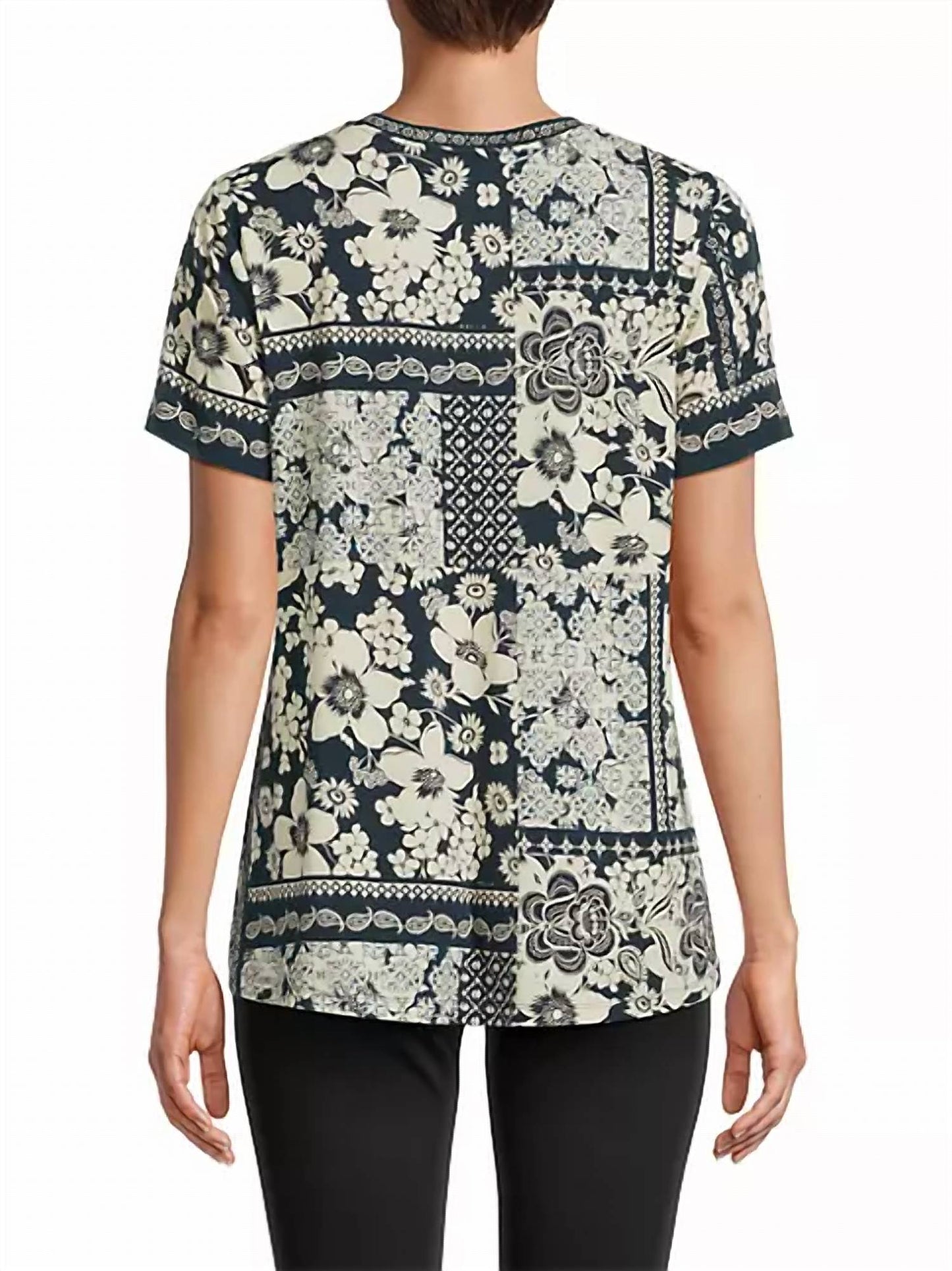 Johnny Was - Janie Favorite Short Sleeve V-Neck Swing Tee