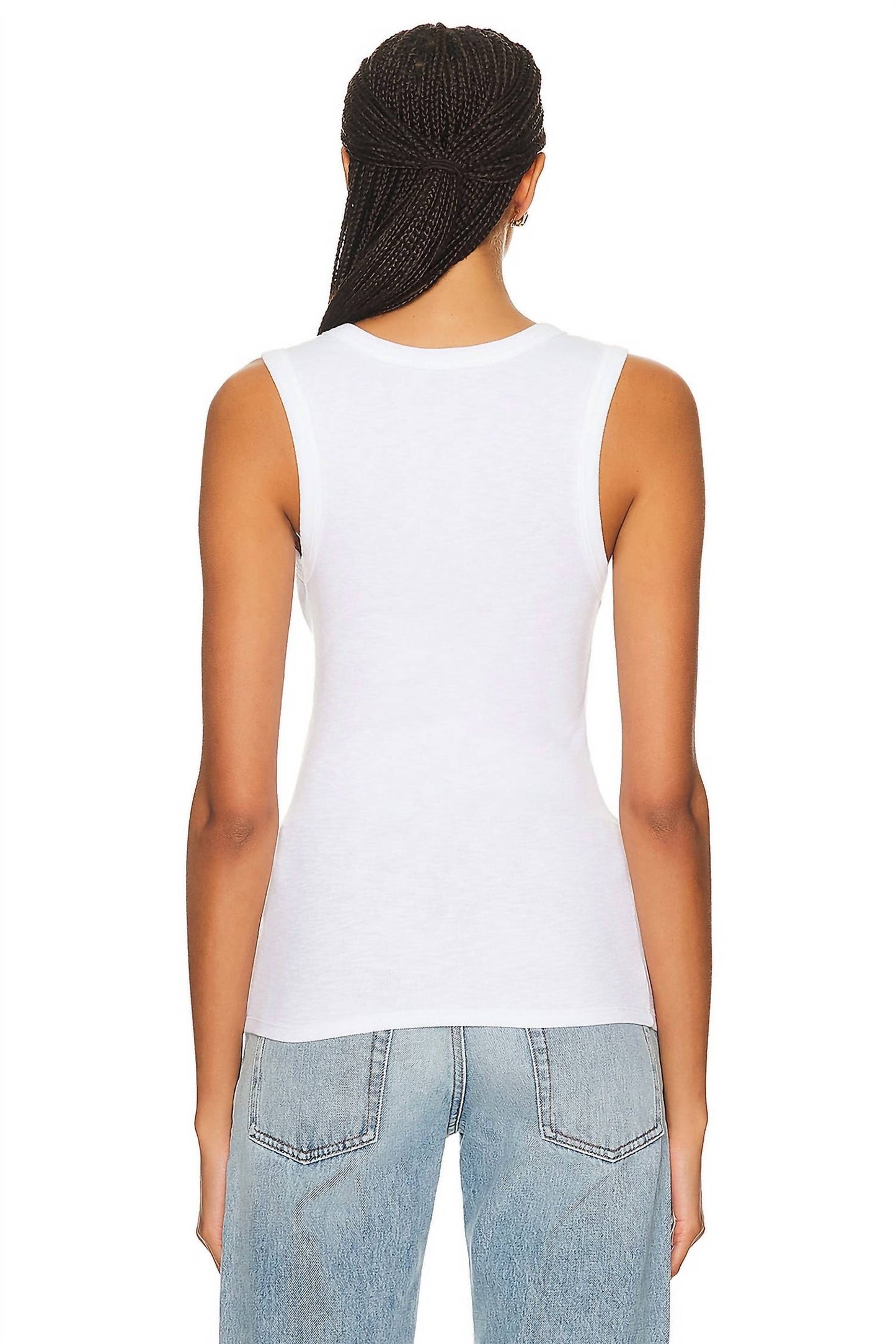 Enza Costa - Textured Rib Sleeveless U Tank