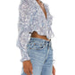 For Love & Lemons - Janelle Smocked Elastic Cuffs Top