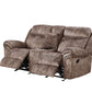 Zubaida Two Tone Recliner Loveseat with USB Port Console