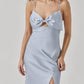 Astr - Satin Bow Midi Dress