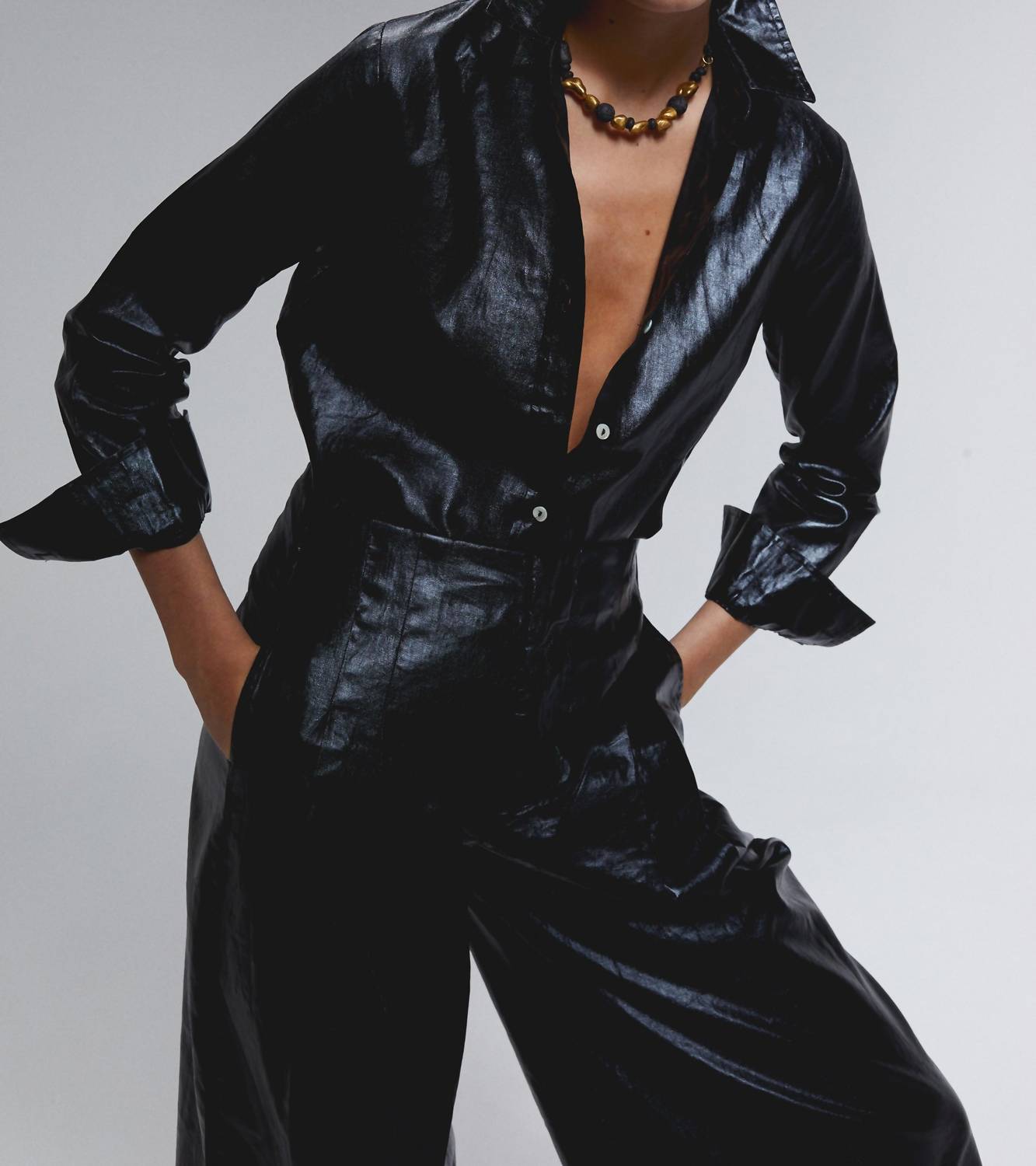 Lanhtropy - San Marino Metallic Linen Shirt