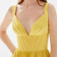 Tarik Ediz - Corset top with pleaded gown