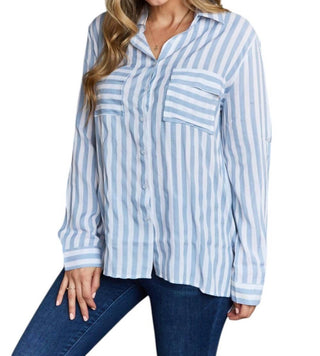 Ninexis - Collared Striped Shirt