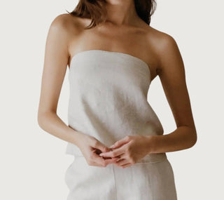 A.Ren - Palmer Strapless Linen Top