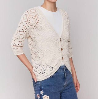 Charlie B - 3/4 Sleeve Vneck Cardigan