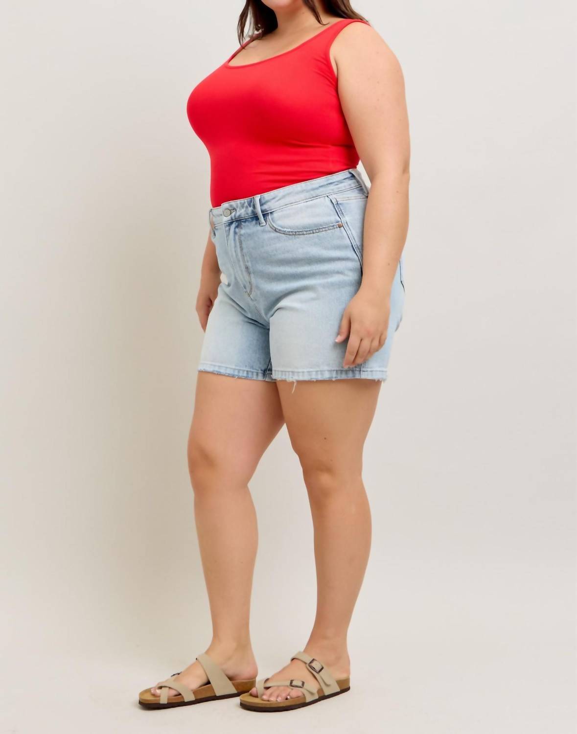 Judy Blue - High Waist Rigid Magic Denim Shorts Plus