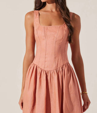 Astr - Thierry Linen Midi Dress