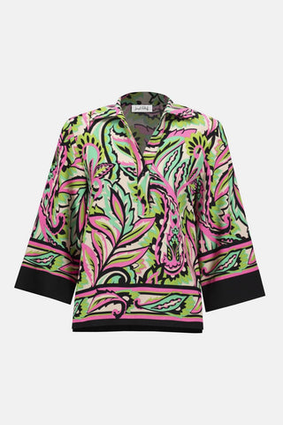 Joseph Ribkoff - Woven Paisley Print Boxy Top