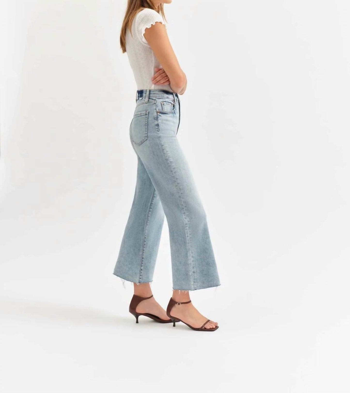 Daze - Pleaser High Rise Wide Ankle Jeans