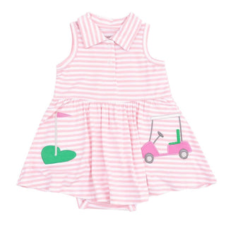 Angel Dear - Girl's Polo Collar Bodysuit Dress
