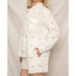 En Creme - Floral Lace Trim Top