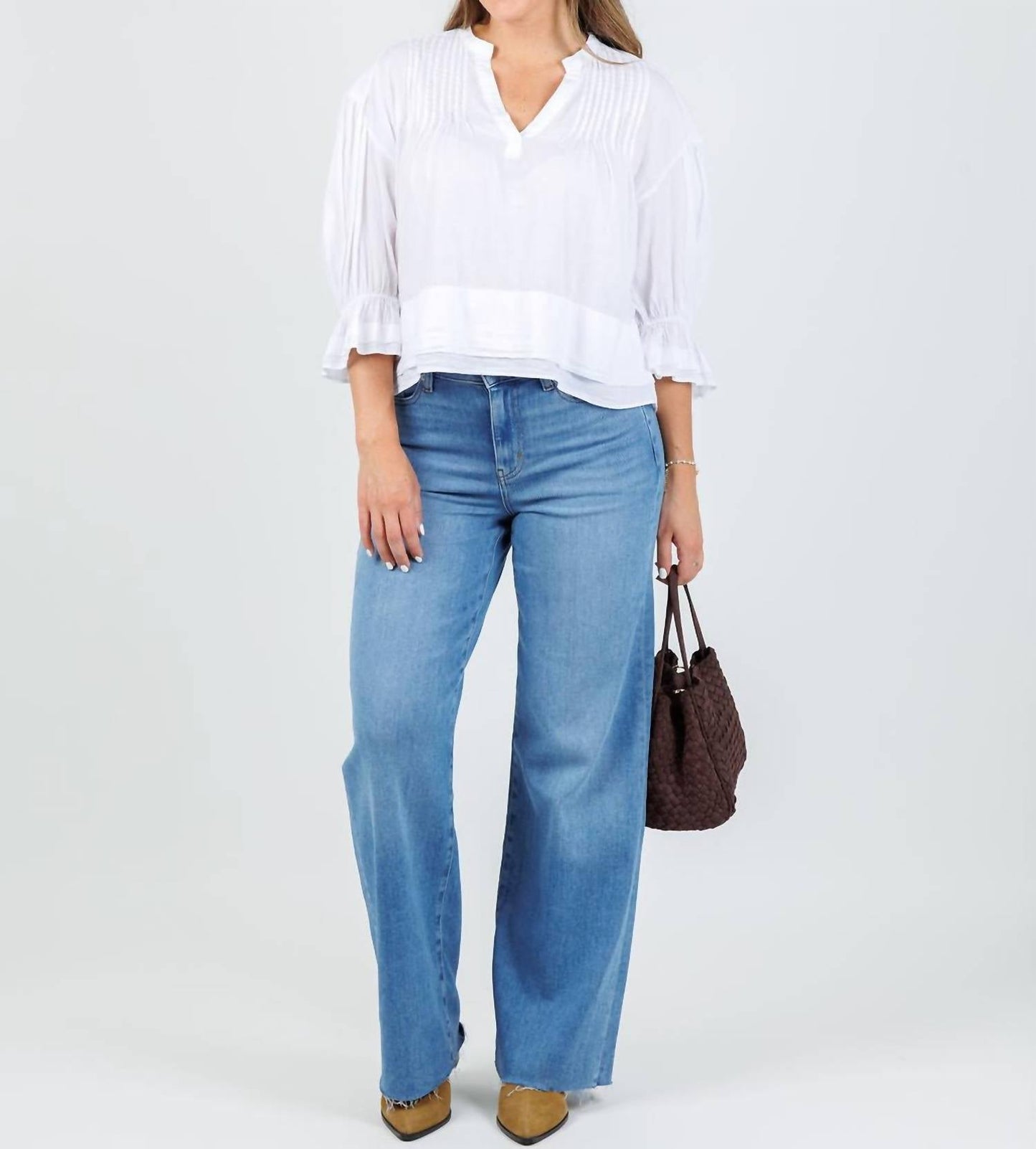 Nation Ltd - Women's Scarlet Pintuck Blouse