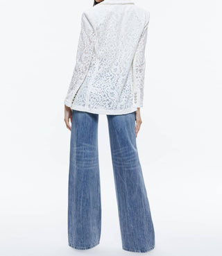 Alice + Olivia - Judith Sheer Lace Notch Blazer