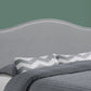 Queen Size Upholstered Gray Headboard - Transitional Style